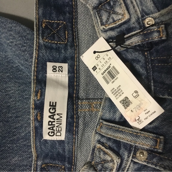 Garage Blue Flare Wide Leg Jeans - Picture 5 of 8